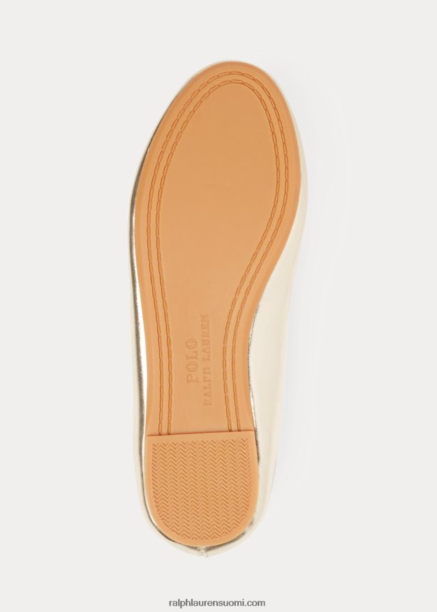 Ralph Lauren lapset nellie metallinen baletti tasainen 0Z24ZR7297 samppanja metallia