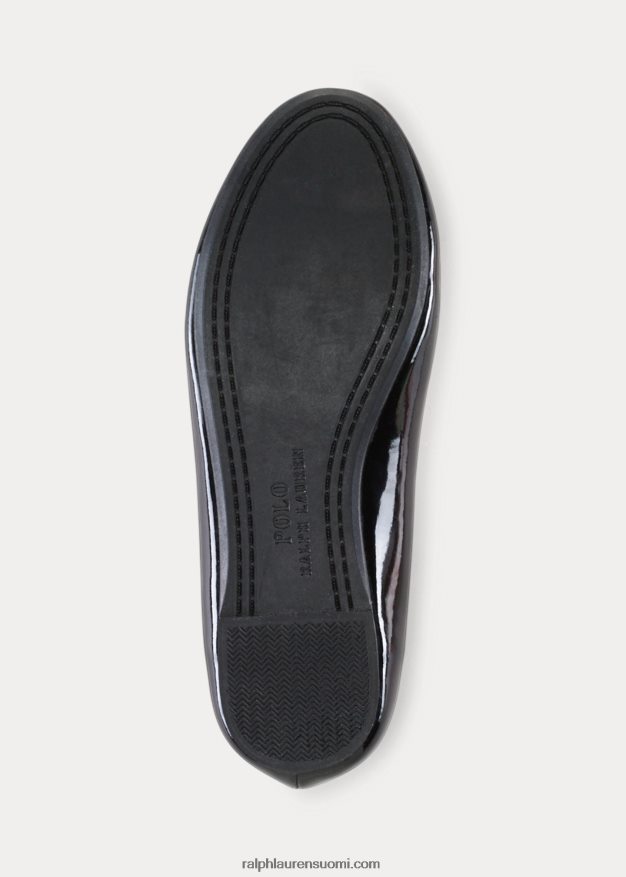 Ralph Lauren lapset nellie nahkabaletti tasainen 0Z24ZR7288 musta patentti
