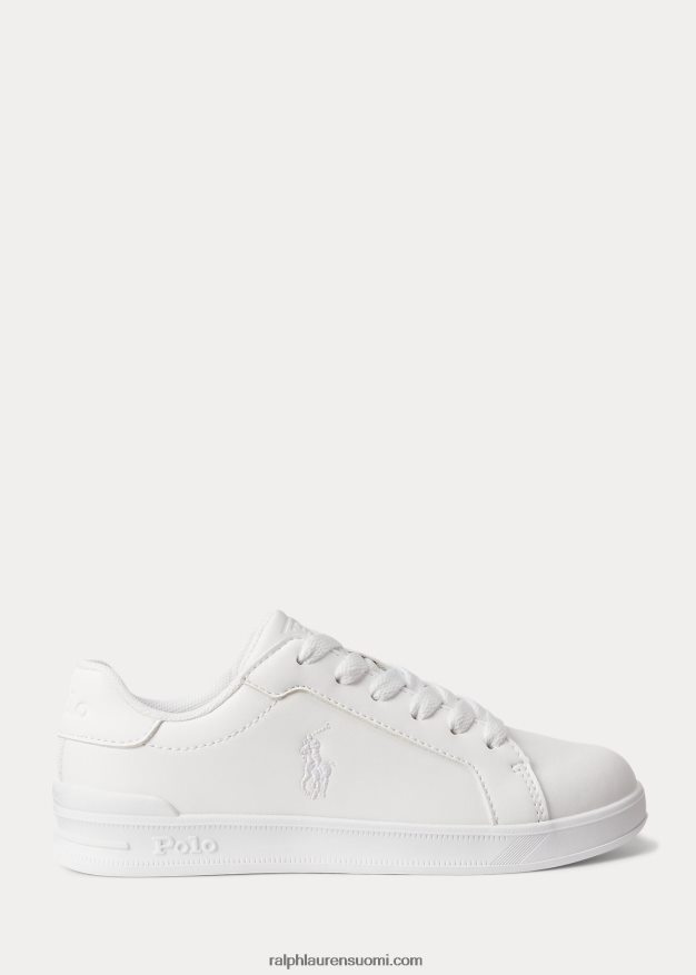 Ralph Lauren lapset Heritage Court ii keinonahkainen lenkkari 0Z24ZR6365 valkoinen