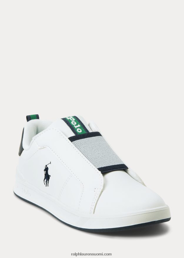 Ralph Lauren lapset Heritage Court ii slip-on lenkkari 0Z24ZR9874 valkoinen
