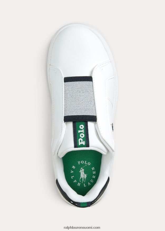 Ralph Lauren lapset Heritage Court ii slip-on lenkkari 0Z24ZR9874 valkoinen