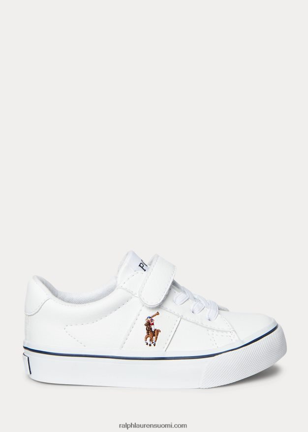 Ralph Lauren lapset sayer keinonahkainen ps-lenkkari 0Z24ZR6349 valkoinen multi