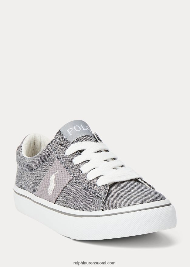 Ralph Lauren lapset sayer puuvillakankainen tennarit 0Z24ZR9892 chambray sininen