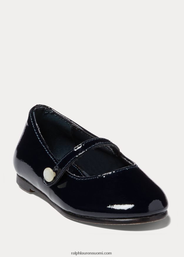 Ralph Lauren lapset alyssa nahka mary jane 0Z24ZR7271 laivasto