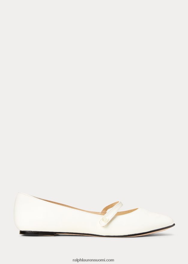 Ralph Lauren lapset alyssa nahka mary jane 0Z24ZR7301 valkoinen kiiltonahka