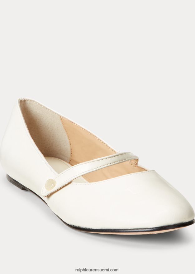 Ralph Lauren lapset alyssa nahka mary jane 0Z24ZR7301 valkoinen kiiltonahka