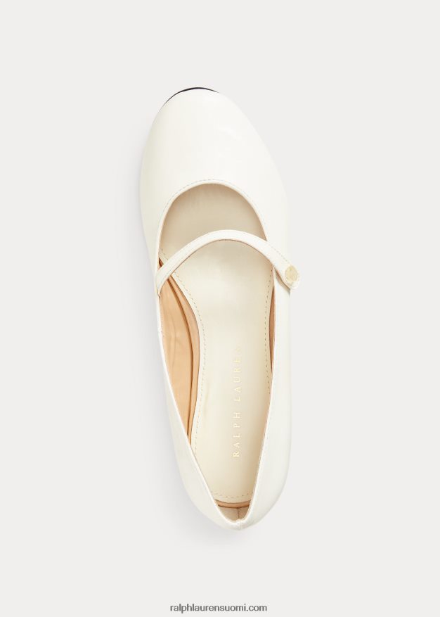 Ralph Lauren lapset alyssa nahka mary jane 0Z24ZR7301 valkoinen kiiltonahka