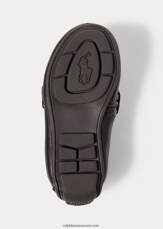 Ralph Lauren lapset nahkainen penny loafer 0Z24ZR6357 suklaa