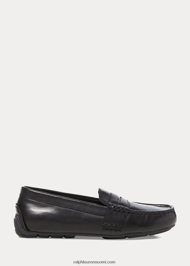 Ralph Lauren lapset nahkainen penny loafer 0Z24ZR6386 musta