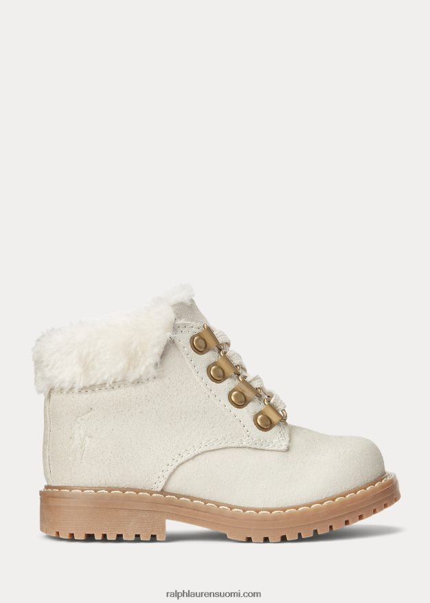 Ralph Lauren lapset burnley tekoshearling mokkanahkasaappaat 0Z24ZR7646 kermainen mokka