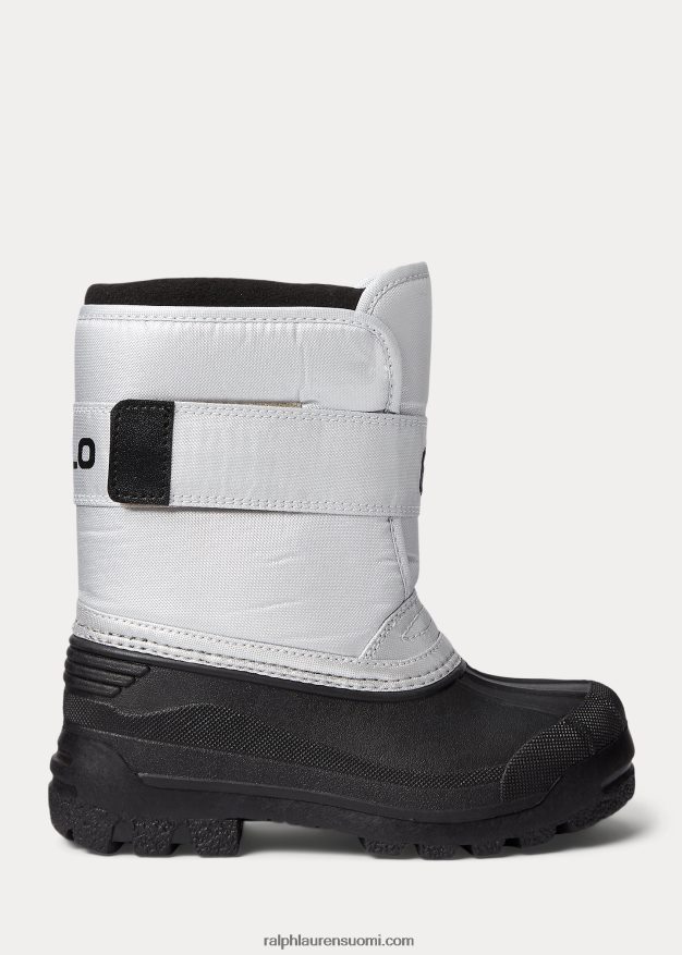 Ralph Lauren lapset everlee fleecevuorattu saapas 0Z24ZR6701 hopea nylon musta