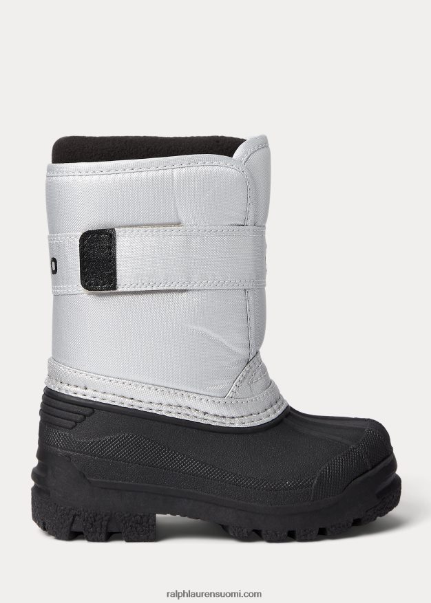 Ralph Lauren lapset everlee fleecevuorattu saapas 0Z24ZR7645 hopea nylon musta