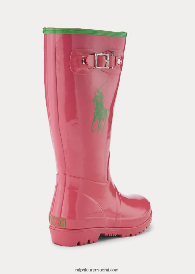 Ralph Lauren lapset ralph kumiset sadesaappaat 0Z24ZR7305 pinkki/vihreä