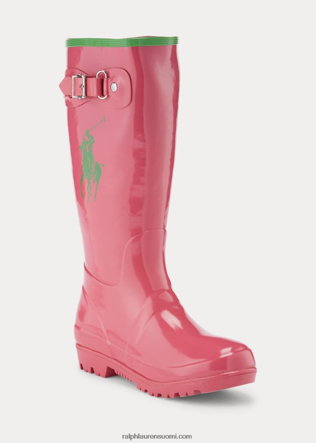 Ralph Lauren lapset ralph kumiset sadesaappaat 0Z24ZR7305 pinkki/vihreä