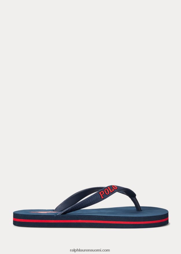 Ralph Lauren lapset camino flip-flop 0Z24ZR9891 laivasto punaisella