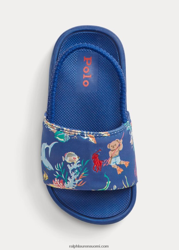 Ralph Lauren lapset cayson poolo bear liukumäki 0Z24ZR6344 sininen bearwaiian print