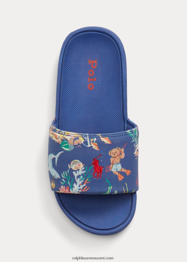 Ralph Lauren lapset cayson poolo bear liukumäki 0Z24ZR9879 sininen bearwaiian print