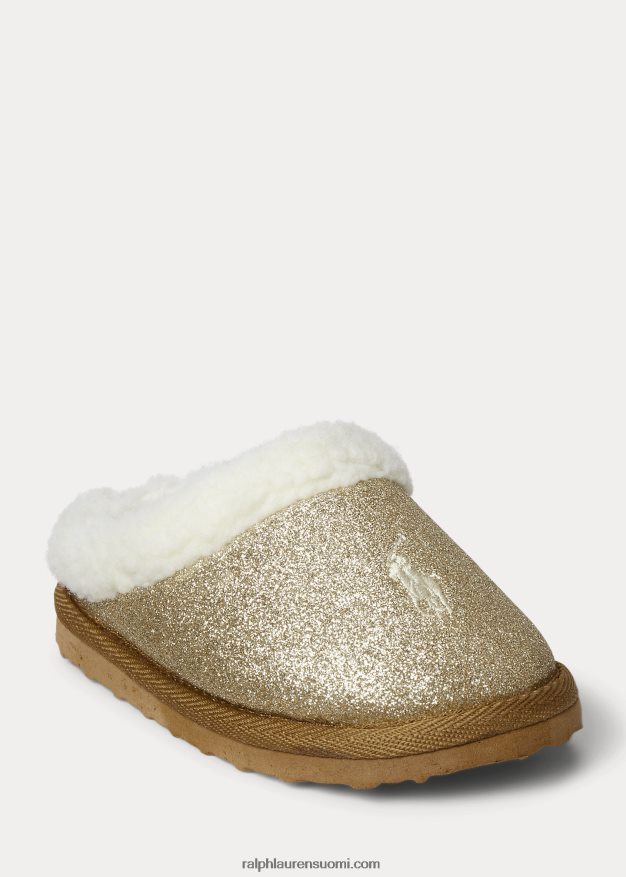 Ralph Lauren lapset charlotte glitter tohveli 0Z24ZR7649 kultainen glitter kermalla ss