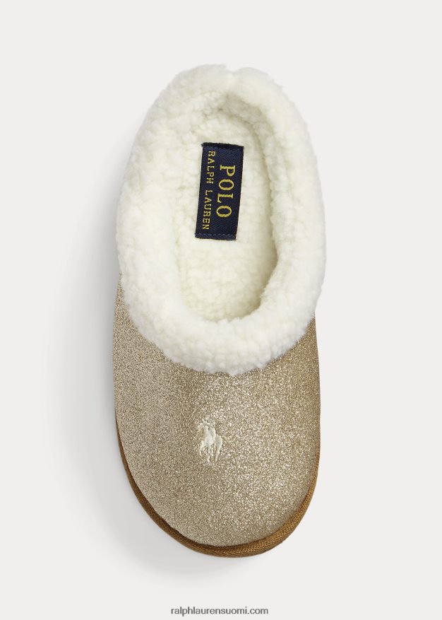 Ralph Lauren lapset charlotte glitter tohveli 0Z24ZR7655 kultainen glitter kermalla ss