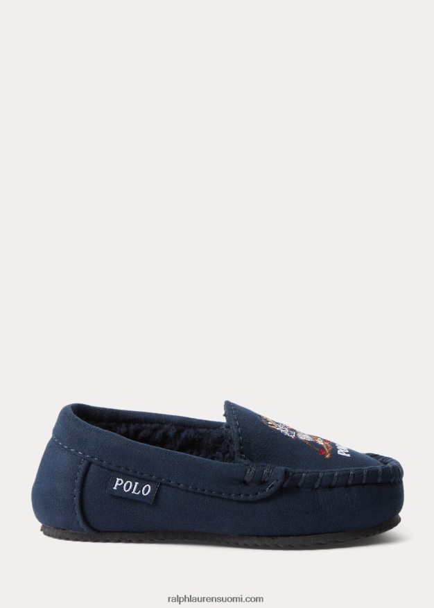 Ralph Lauren lapset dezi iv polo bear keinomokkanahkainen tohveli 0Z24ZR6699