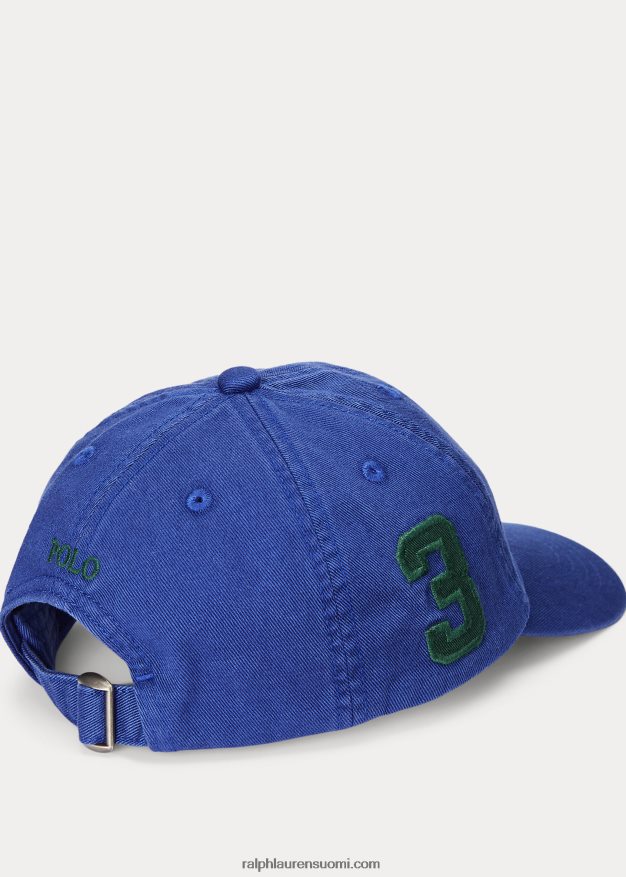 Ralph Lauren lapset iso poni chino baseball-lippis 0Z24ZR5933 sininen jahti