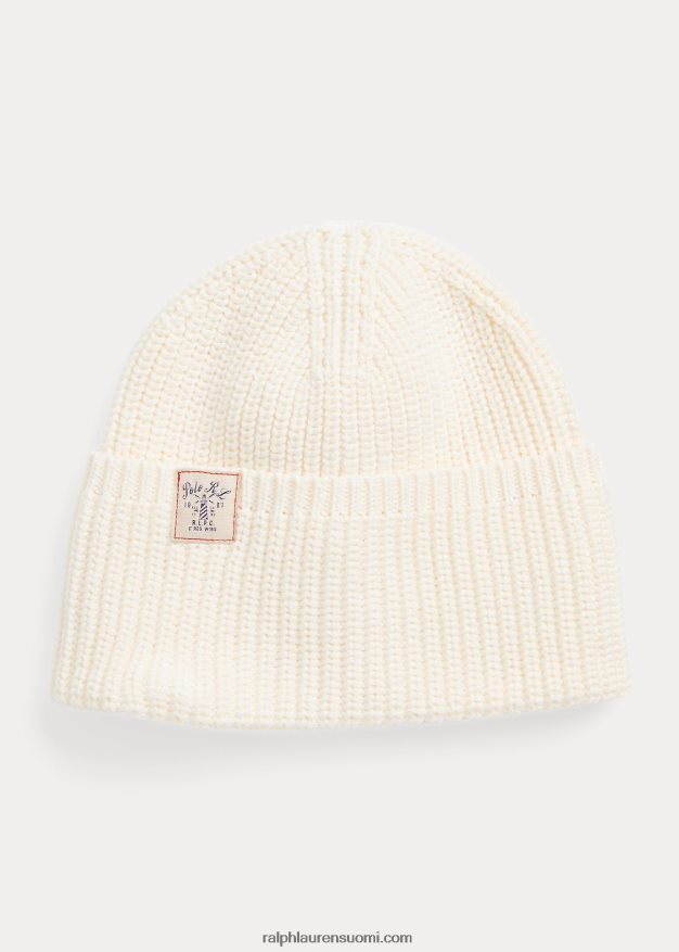 Ralph Lauren lapset neuletakainen puuvillahattu 0Z24ZR7626 klubitalo kerma