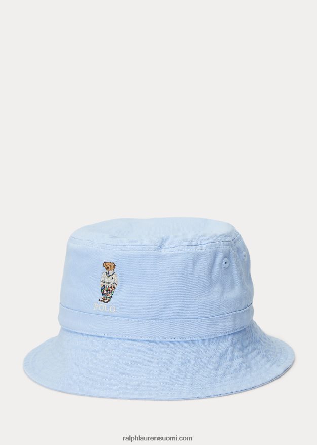 Ralph Lauren lapset poolokarhu puuvillatvilli ämpärihattu 0Z24ZR6165 toimiston sininen