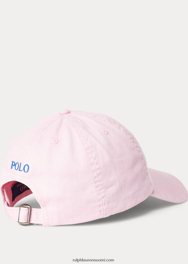 Ralph Lauren lapset puuvillainen chino-pallolippis 0Z24ZR6484 karmelin pinkki