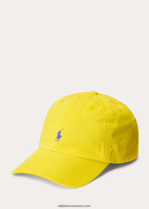 Ralph Lauren lapset puuvillainen chino-pallolippis 0Z24ZR6632 sitruunamurska