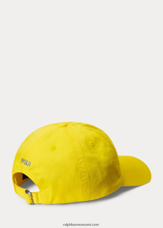 Ralph Lauren lapset puuvillainen chino-pallolippis 0Z24ZR6632 sitruunamurska