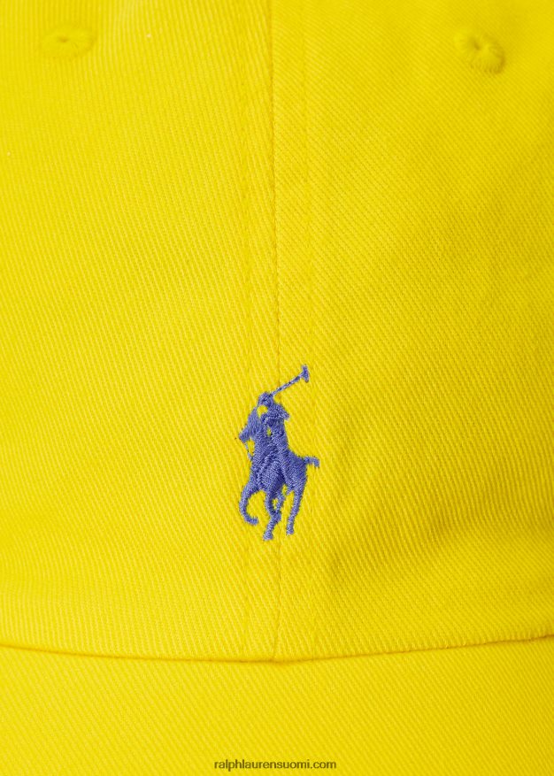 Ralph Lauren lapset puuvillainen chino-pallolippis 0Z24ZR6632 sitruunamurska