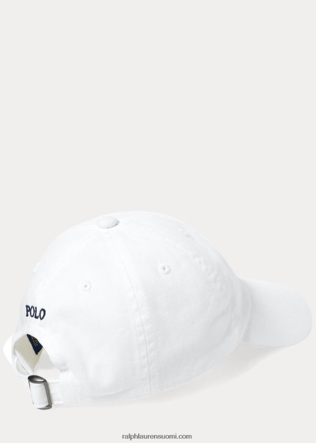 Ralph Lauren lapset puuvillainen chino-pesäpallolippis 0Z24ZR5952 valkoinen