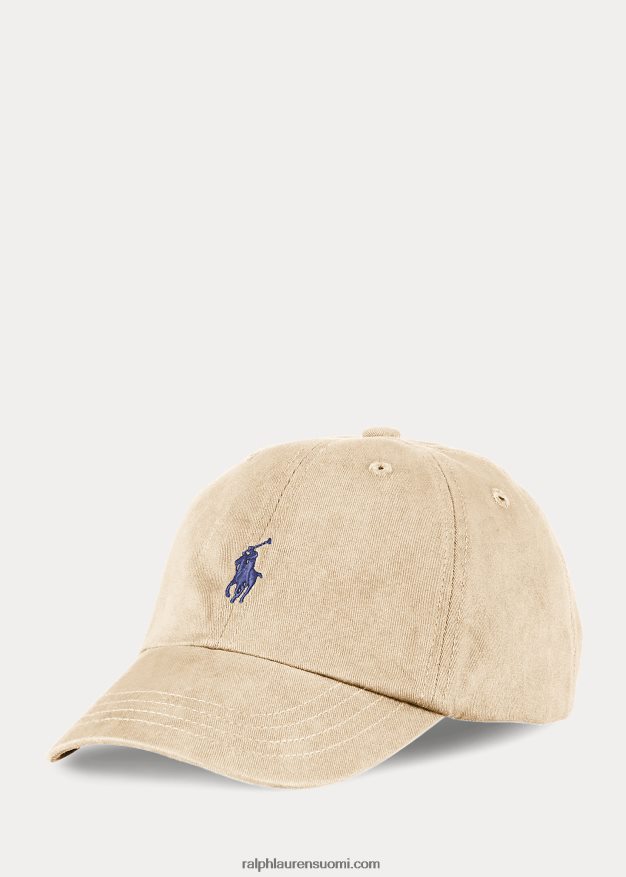 Ralph Lauren lapset puuvillainen chino-pesäpallolippis 0Z24ZR5956 khaki