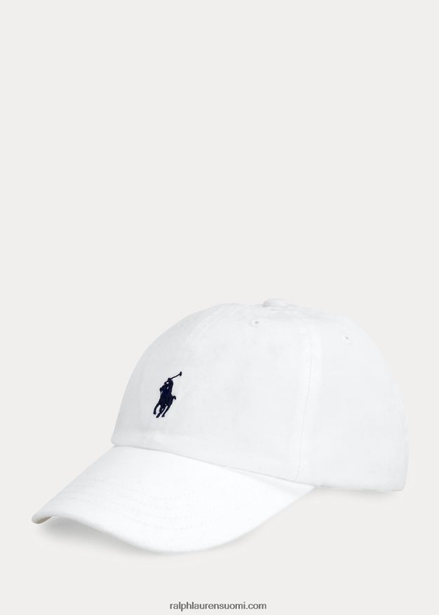 Ralph Lauren lapset puuvillainen chino-pesäpallolippis 0Z24ZR6322 valkoinen