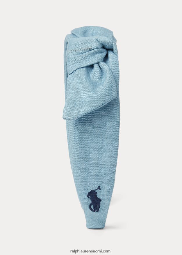 Ralph Lauren lapset chambray bow puuvillainen otsapanta 0Z24ZR7164 chambray