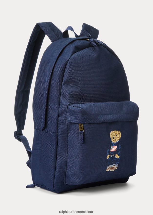 Ralph Lauren lapset polo bear canvas reppu 0Z24ZR9832 newportin laivasto