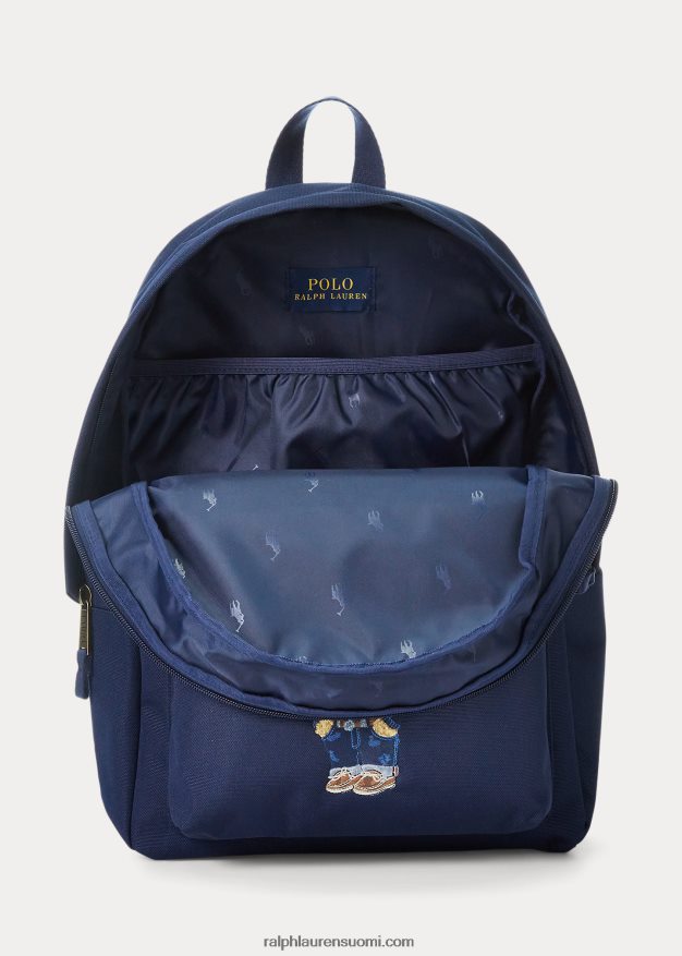 Ralph Lauren lapset polo bear canvas reppu 0Z24ZR9832 newportin laivasto