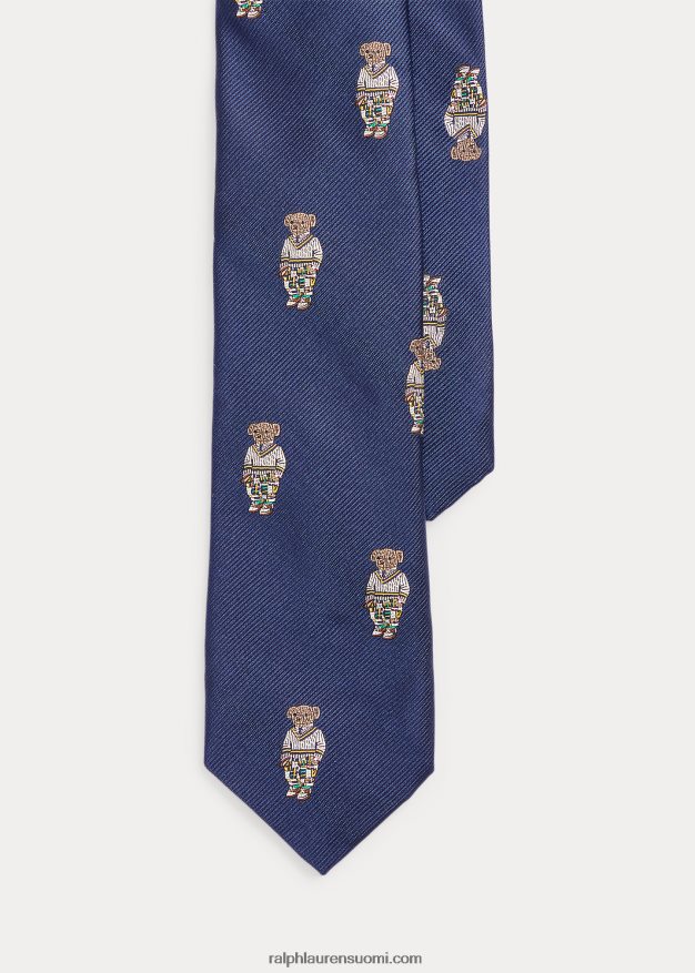 Ralph Lauren lapset poolokarhu silkki repp solmio 0Z24ZR6196 laivasto