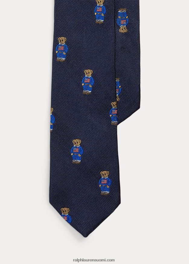 Ralph Lauren lapset poolokarhu silkkitwill solmio 0Z24ZR6260 laivasto