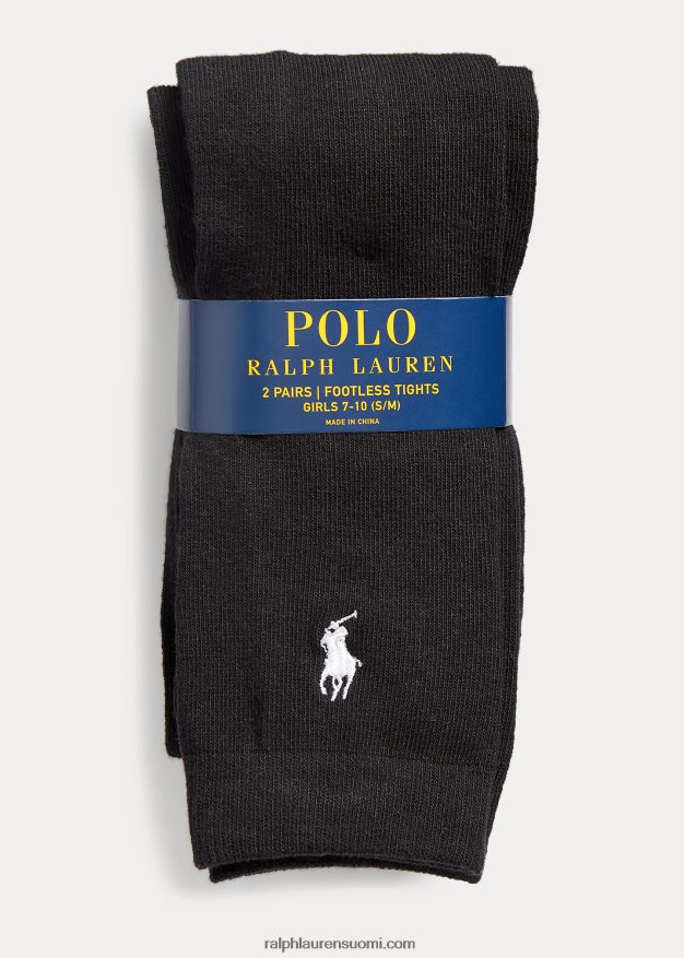 Ralph Lauren lapset jalkattomat sukkahousut 2 kpl 0Z24ZR7257 musta