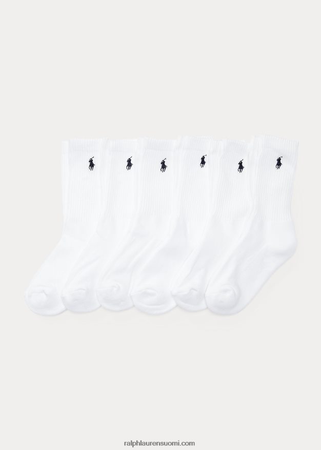 Ralph Lauren lapset klassinen crew sukka 6 kpl 0Z24ZR6331
