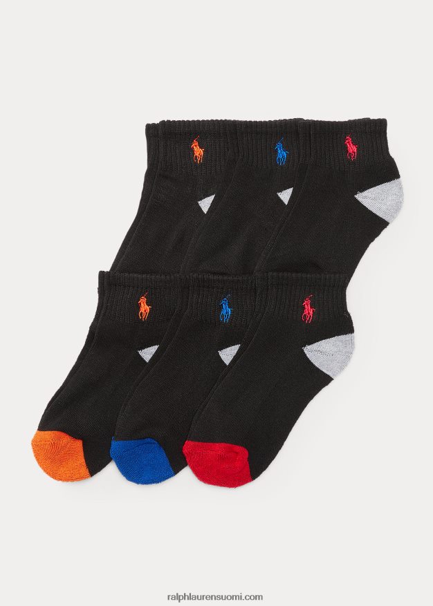 Ralph Lauren lapset nilkkasukka 6 kpl 0Z24ZR6326 musta