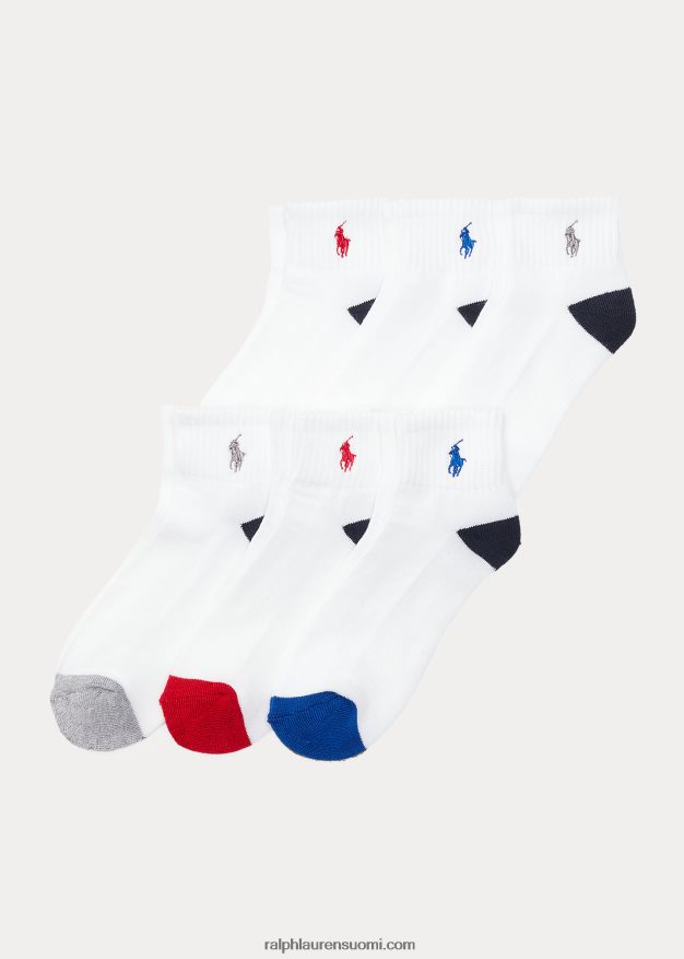 Ralph Lauren lapset nilkkasukka 6 kpl 0Z24ZR6327 valkoinen