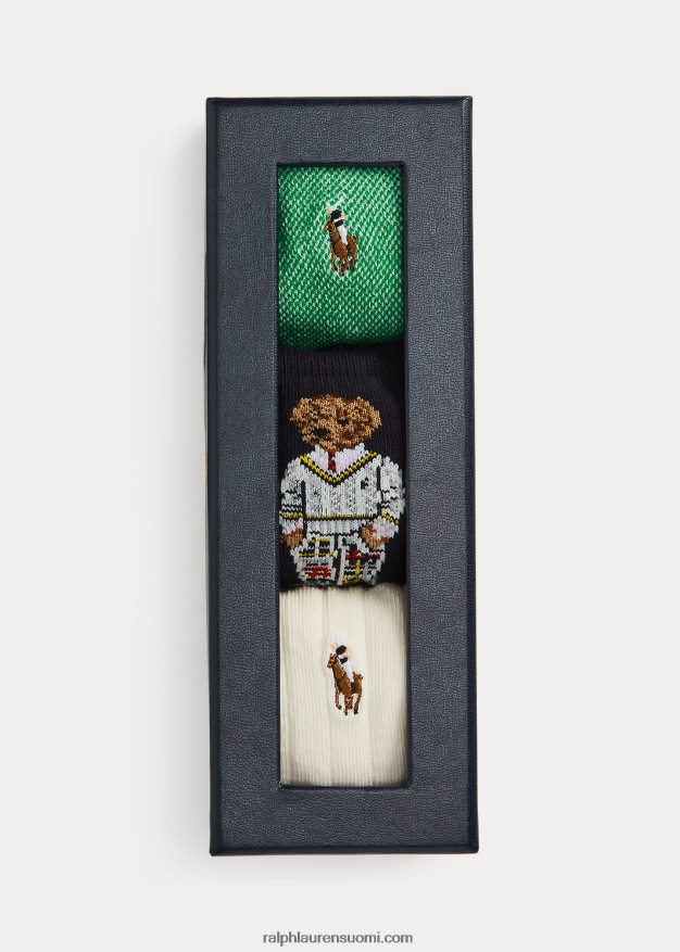 Ralph Lauren lapset polo bear crew sukka 3 pakkauksen lahjasetti 0Z24ZR9804 valikoituja