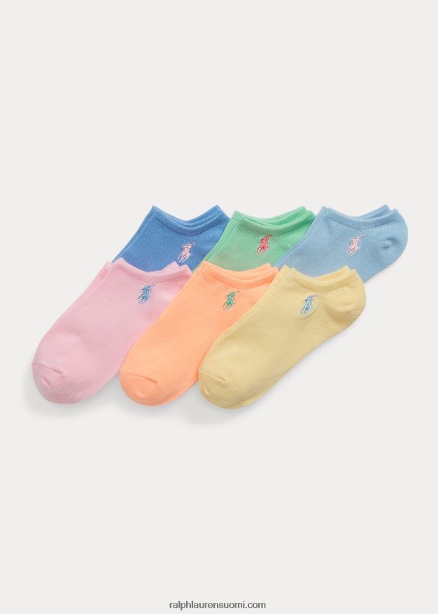 Ralph Lauren lapset urheilullinen matala sukka, 6 kpl 0Z24ZR7128 pastelli pinkki