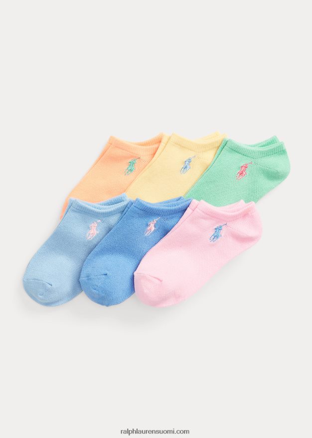 Ralph Lauren lapset urheilullinen matala sukka, 6 kpl 0Z24ZR9958 pastelli pinkki