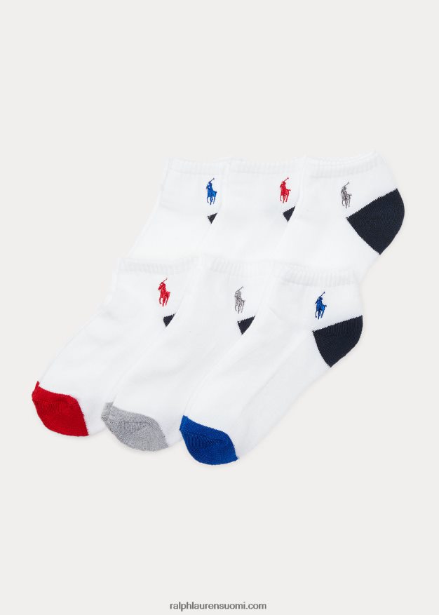 Ralph Lauren lapset urheilusukat 6 kpl 0Z24ZR6324 valkoinen