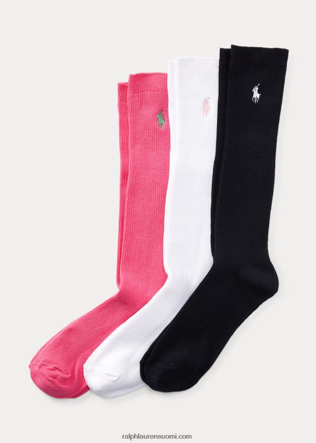 Ralph Lauren lapset uurrettu polvikorkuinen 3-pakkaus 0Z24ZR7256 laivasto/valkoinen