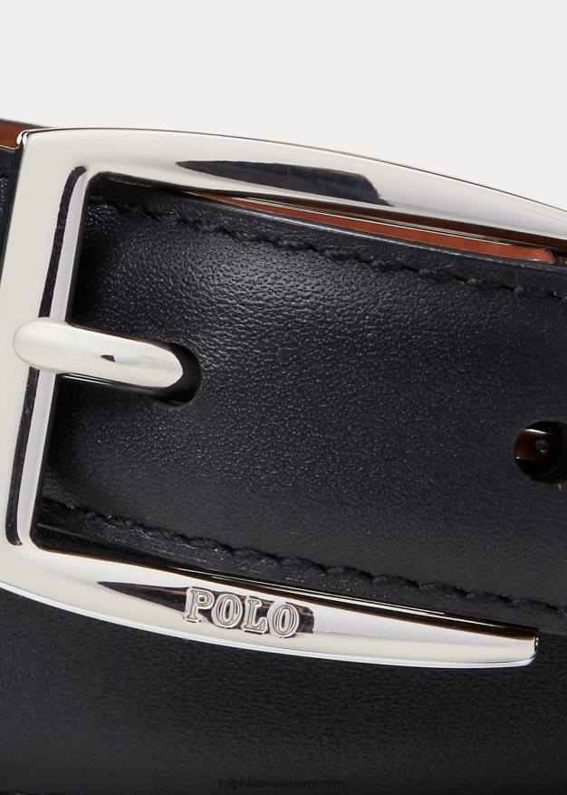 Ralph Lauren lapset vasikanahkainen nahkavyö 0Z24ZR6303 musta