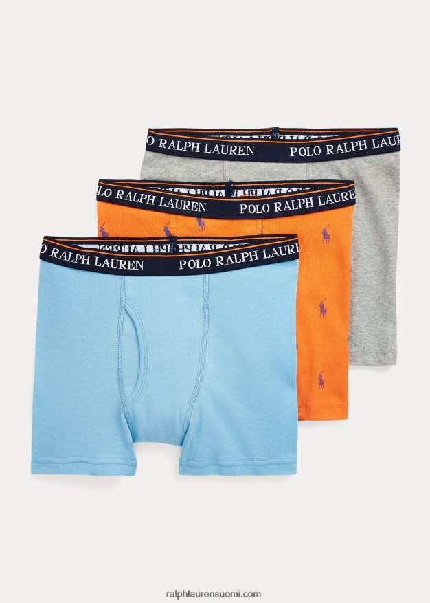 Ralph Lauren lapset uurrettu puuvillainen bokserit 3 kpl 0Z24ZR6399 multi